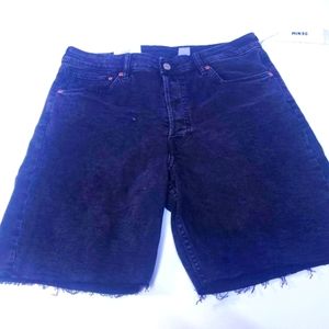 H&M Black Bermuda Denim Shorts